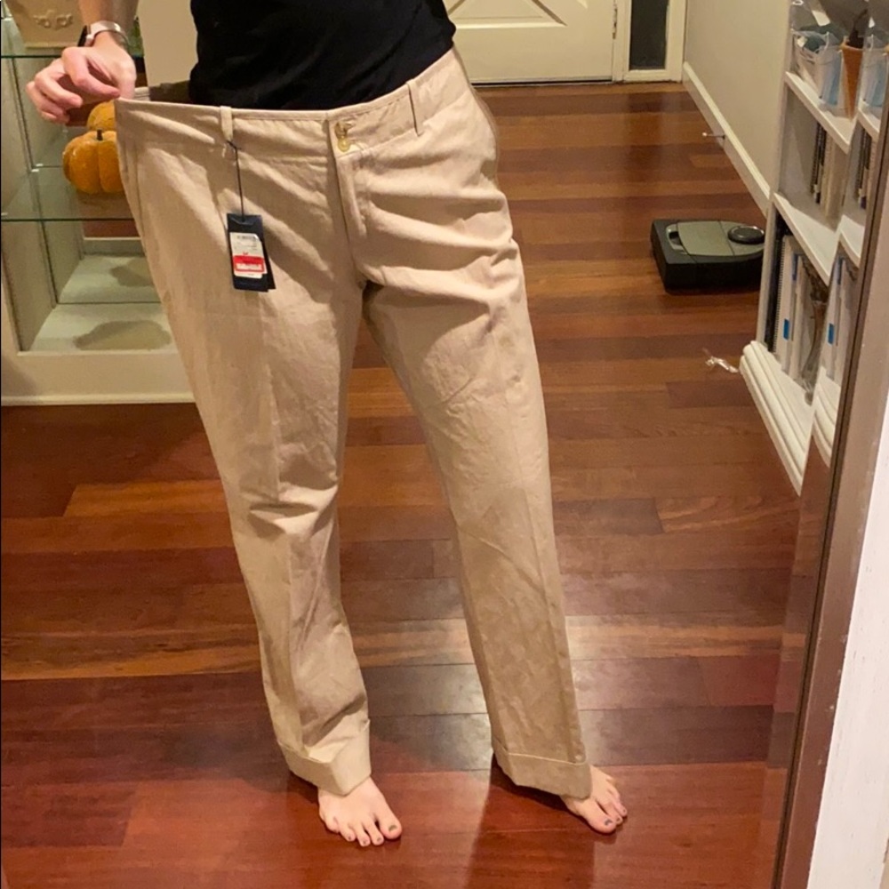 Façonnable Khaki Pleated Slacks